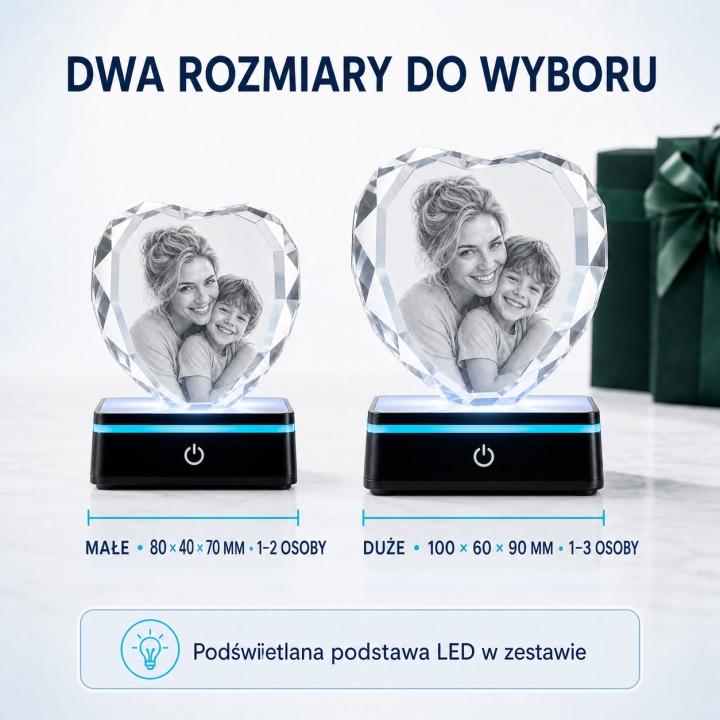 Serce 3D — dwa rozmiary do wyboru