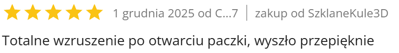 Pięciogwiazdkowa opinia o wzruszeniu po otwarciu paczki
